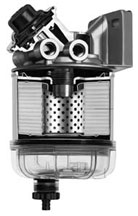 Fuel filter cross-section diagram