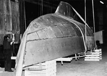 Hull covered with steel plates