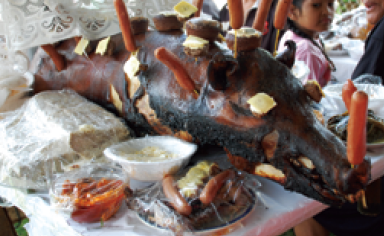roasted pig in Tonga
