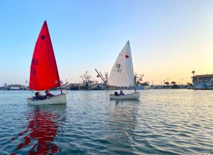 Winglet and Walnut ghosting along on an evening cruise.