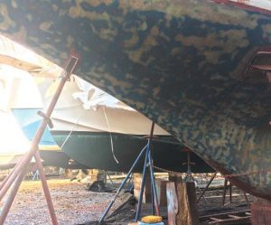 Round two of sanding removed all of the red ablativebottom paint.