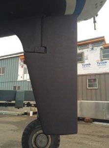 fully installed, Yahtzee’s new rudder and bottomare ready for splash day.