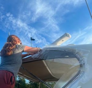After the canvas is installed and theclient uses it, there may be some
minor adjustments or additions that
need to be made. Make sure your
shop is willing to come back out and
address them